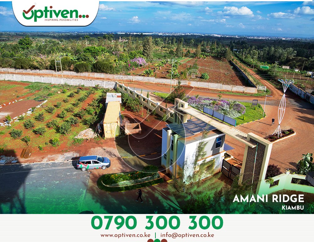 Aerial image of Amani Ridge entrance